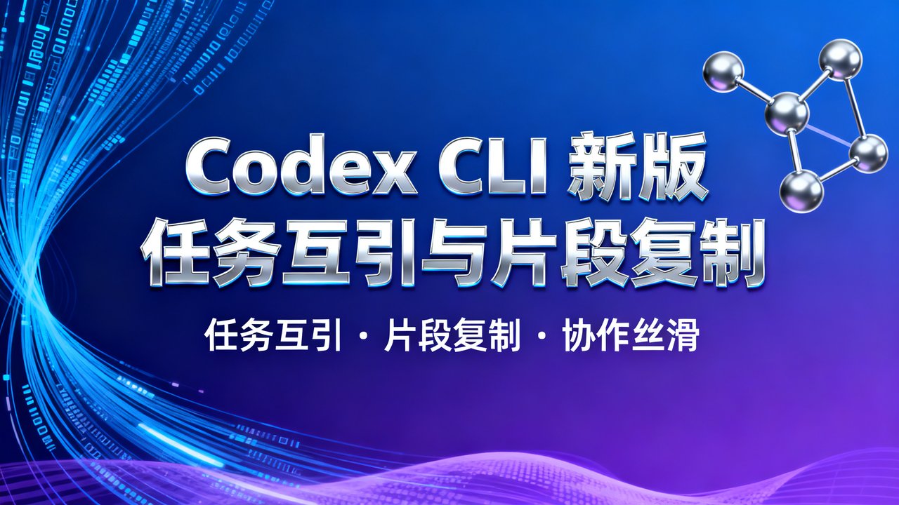 Codex CLI 新版：任务互引与片段复制
