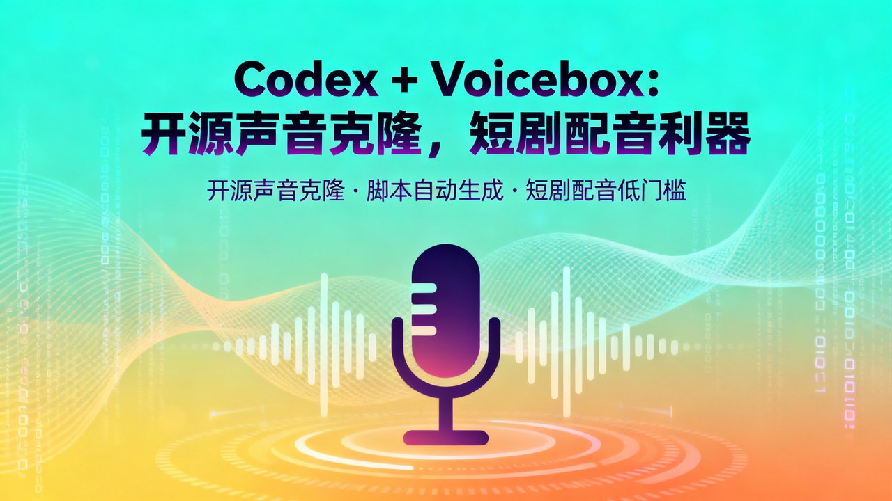Codex + Voicebox：开源声音克隆，短剧配音利器
