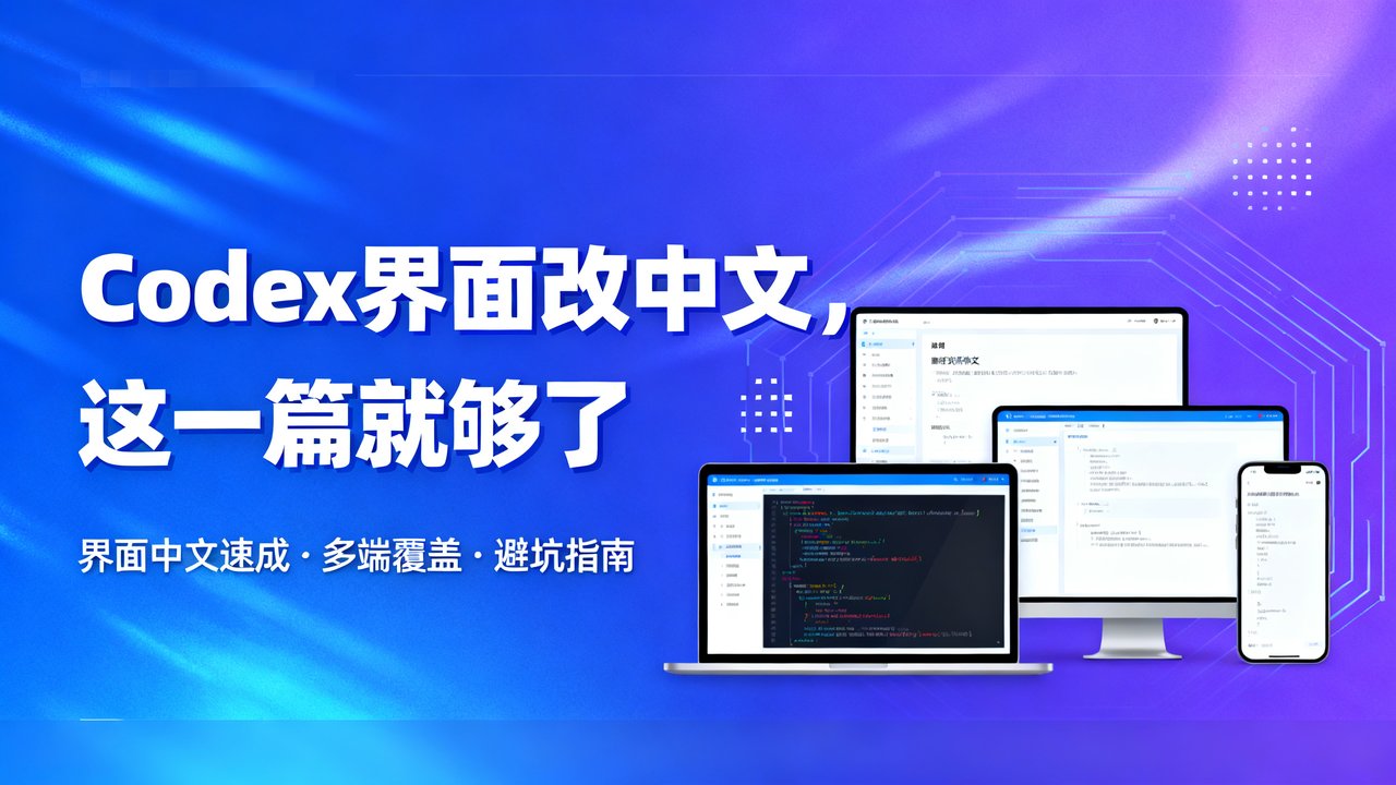 Codex界面改中文，这一篇就够了