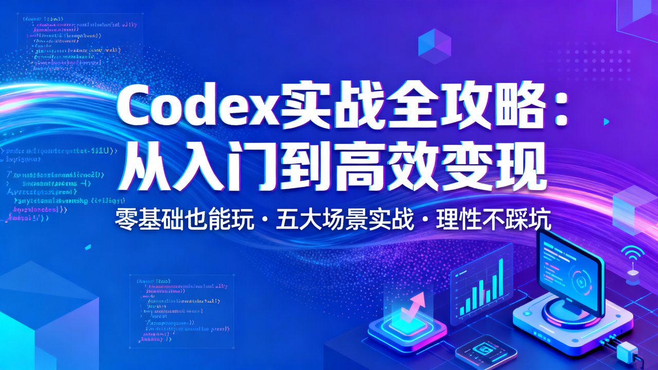 Codex实战全攻略：从入门到高效变现