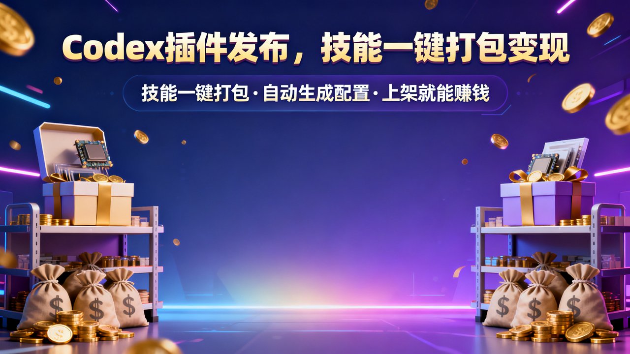 Codex插件发布，技能一键打包变现