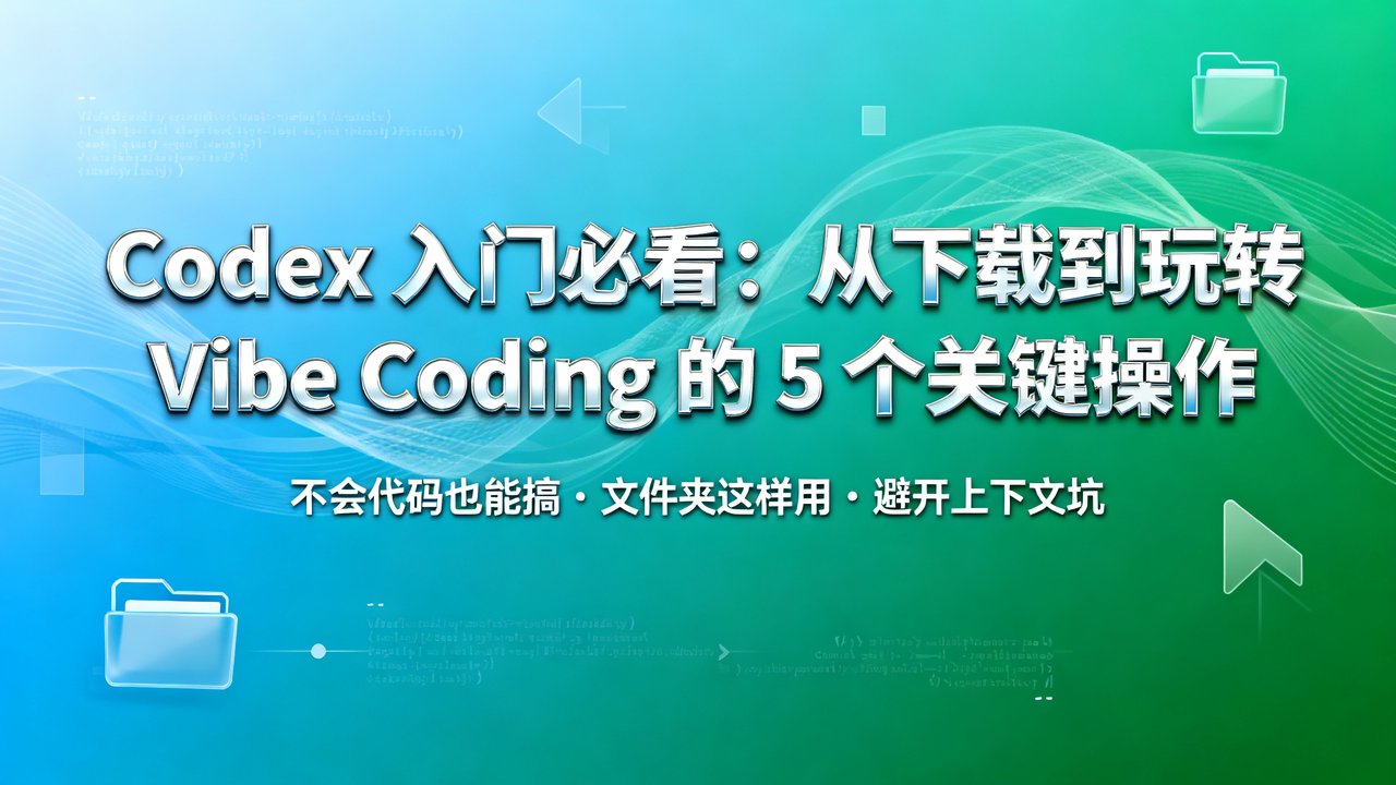 Codex 入门必看：从下载到玩转 Vibe Coding 的 5 个关键操作