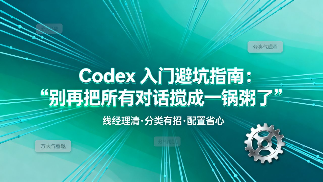Codex 入门避坑指南：别再把所有对话搅成一锅粥了