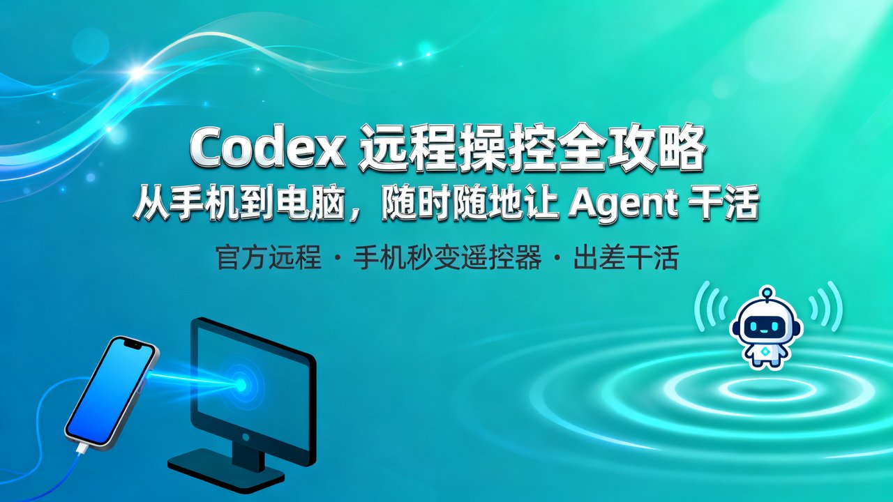 Codex 远程操控全攻略：从手机到电脑，随时随地让 Agent 干活