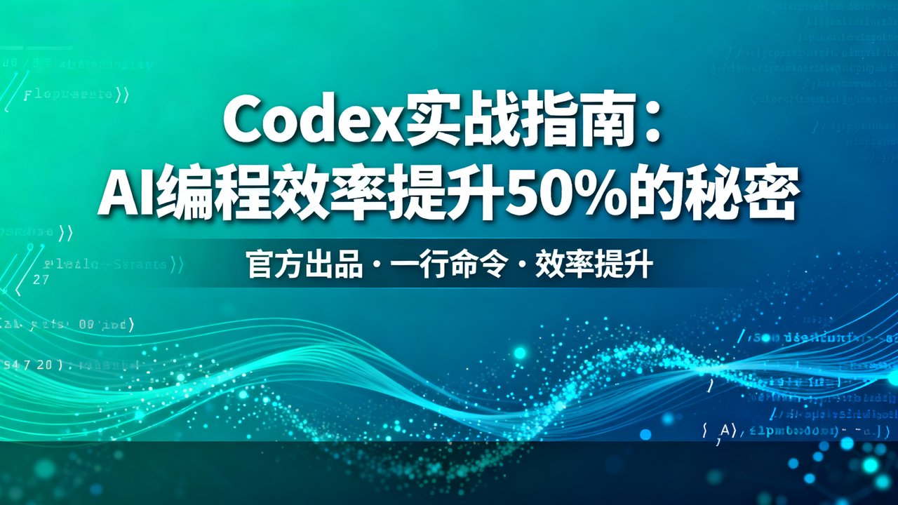 Codex实战指南：AI编程效率提升50%的秘密