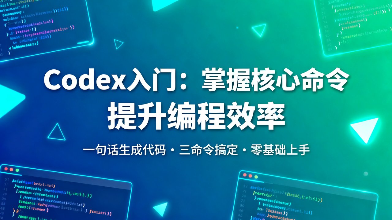 Codex入门：掌握核心命令提升编程效率