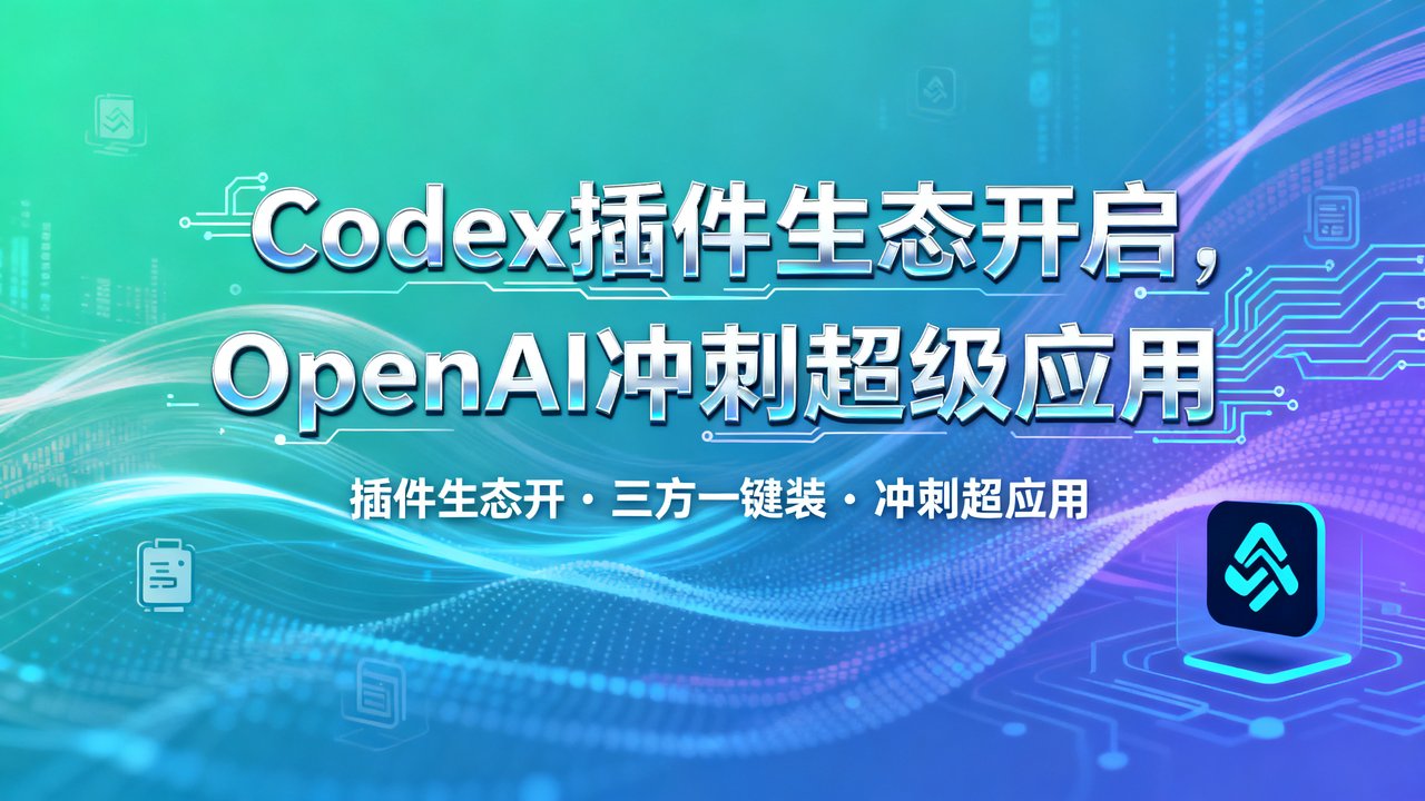 Codex插件生态开启，OpenAI冲刺超级应用