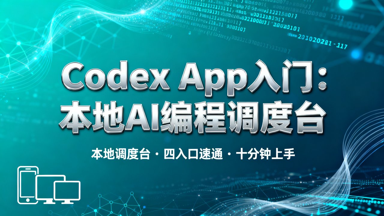 Codex App入门：本地AI编程调度台
