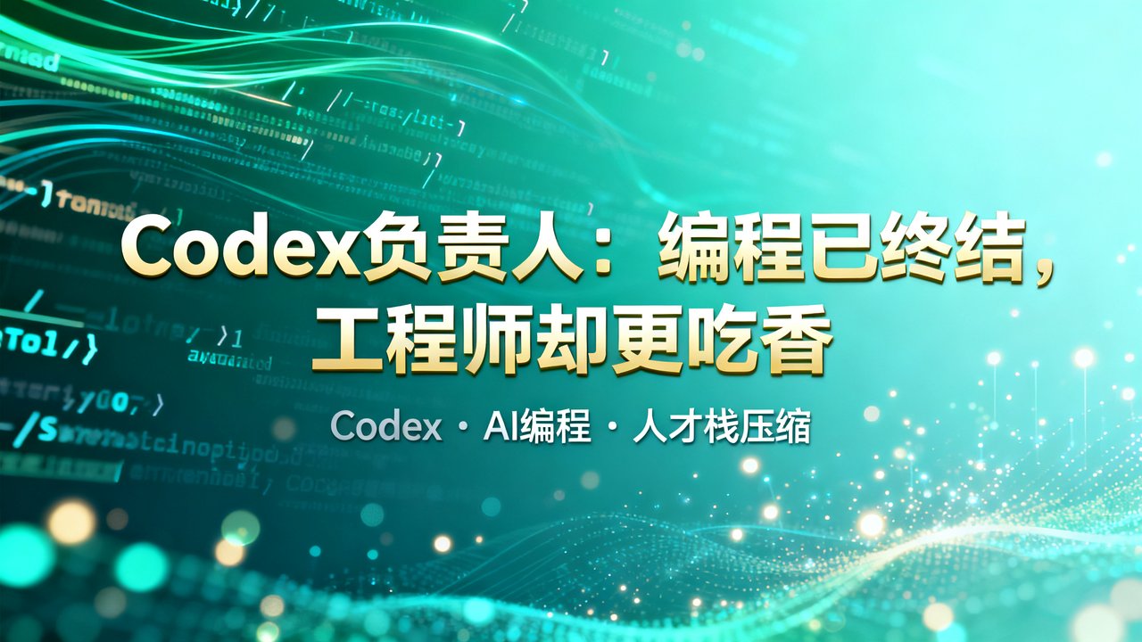 Codex负责人：编程已终结，工程师却更吃香