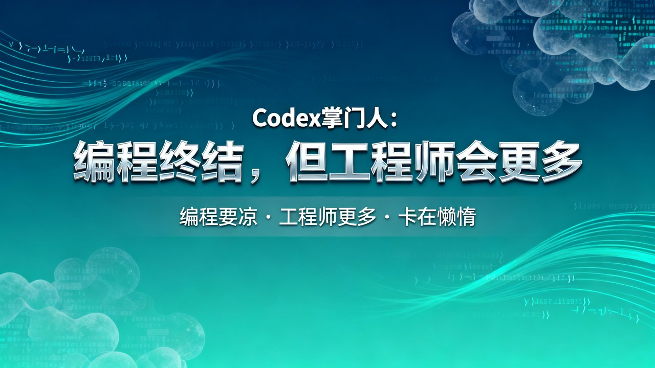Codex掌门人：编程终结，但工程师会更多
