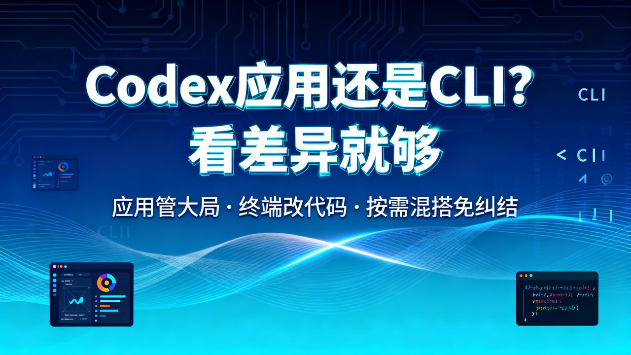 Codex应用还是CLI？看差异就够