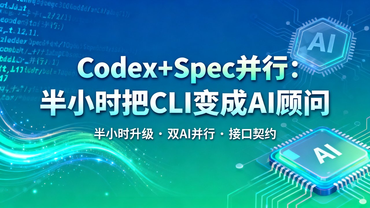 Codex+Spec并行：半小时把CLI变成AI顾问