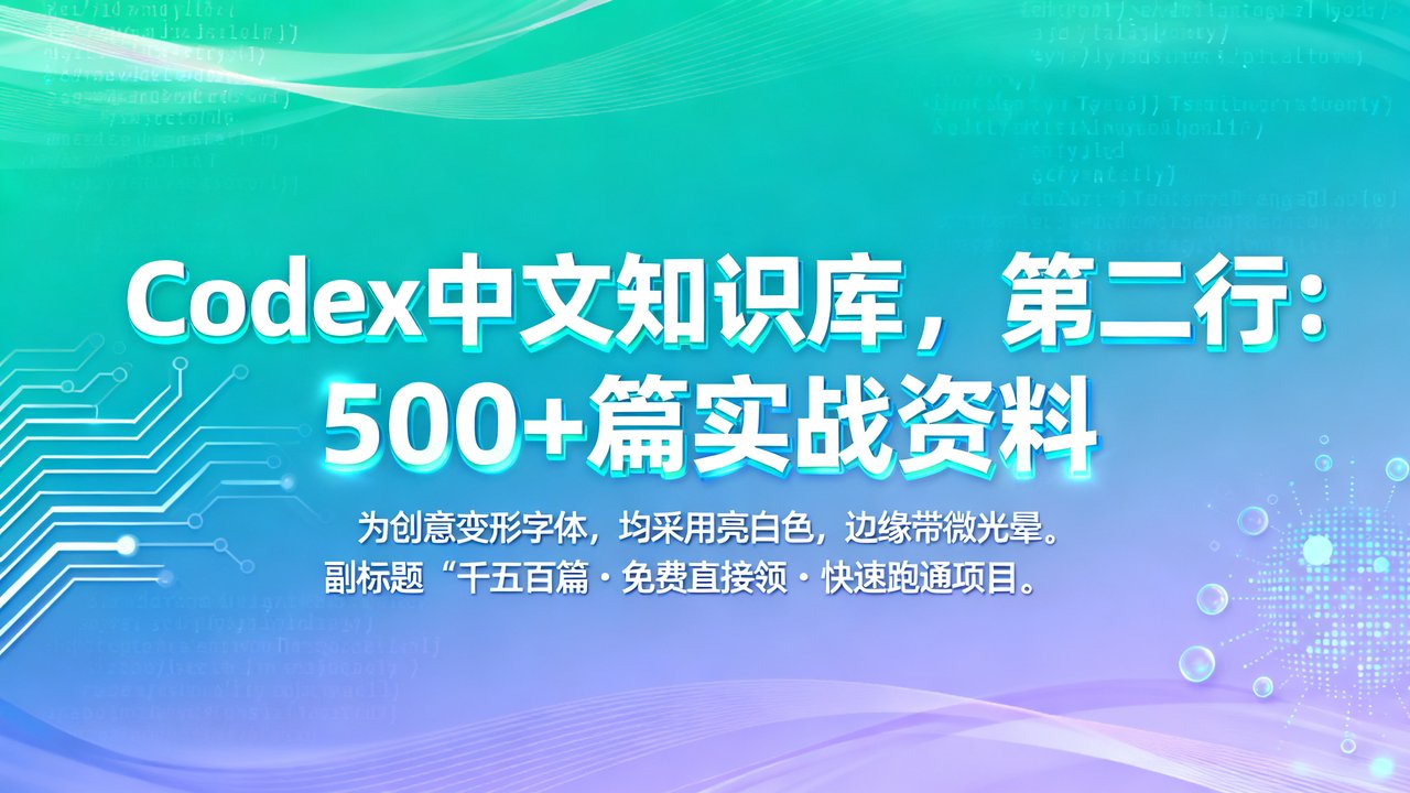 Codex中文知识库：500+篇实战资料