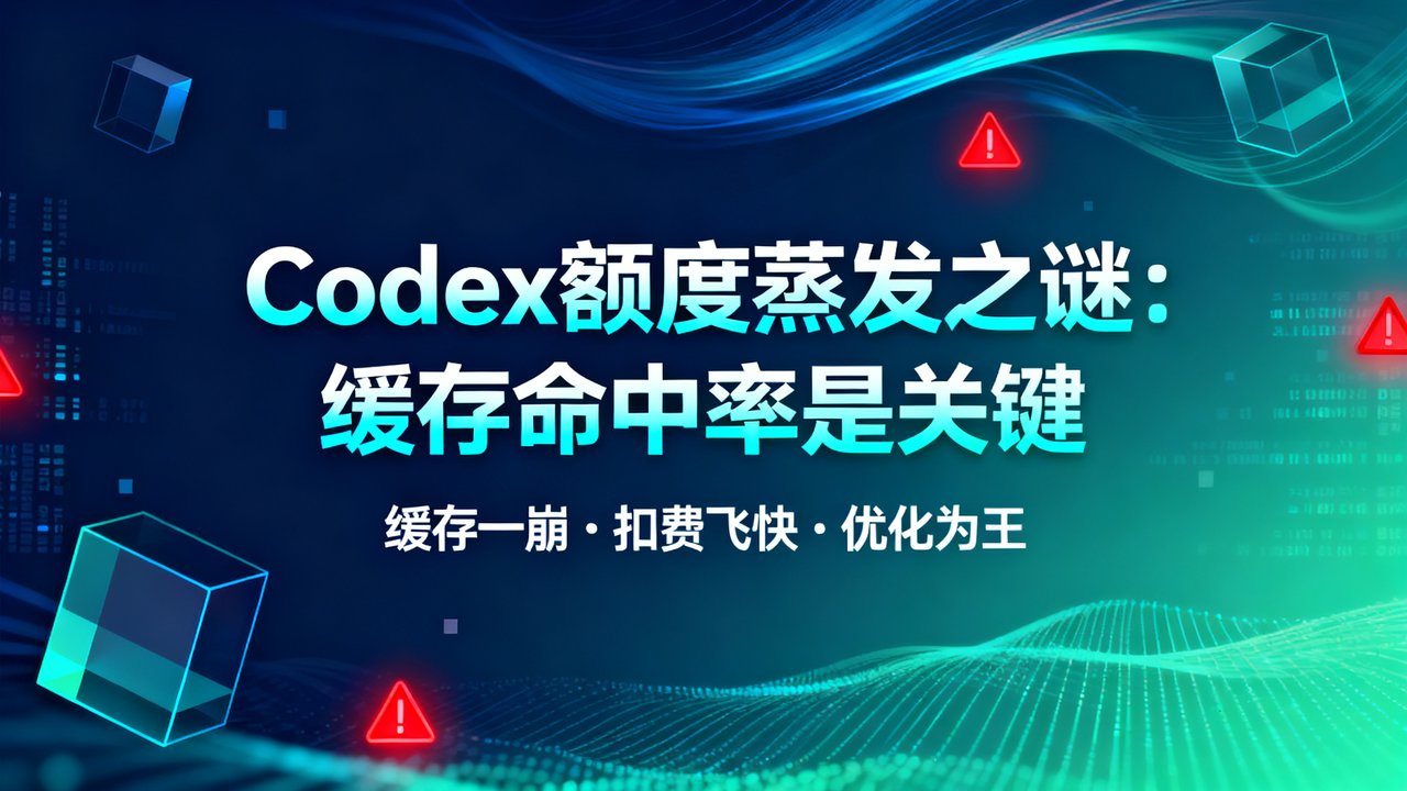 Codex额度蒸发之谜：缓存命中率是关键