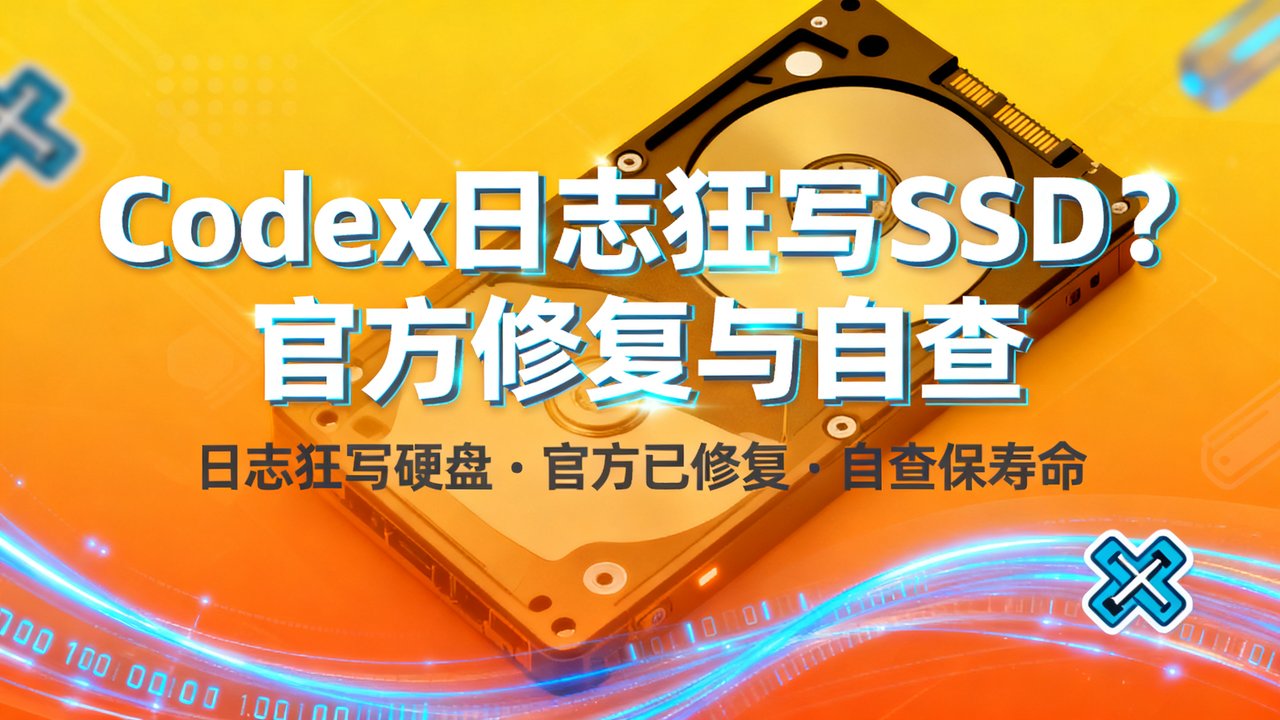 Codex日志狂写SSD？官方修复与自查