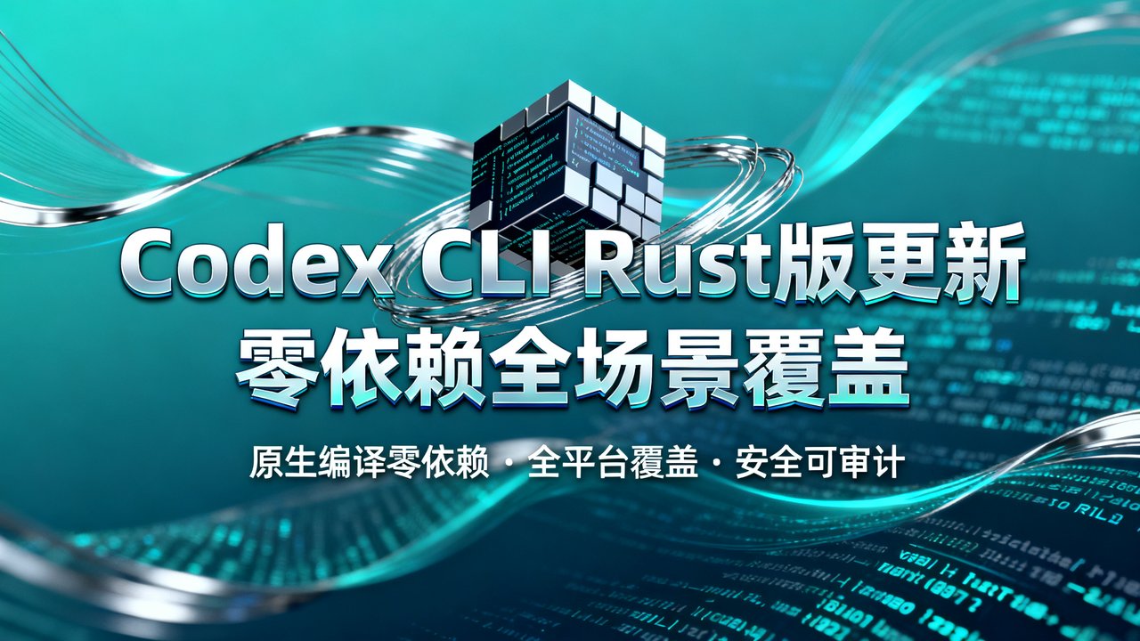 Codex CLI Rust版更新：零依赖全场景覆盖