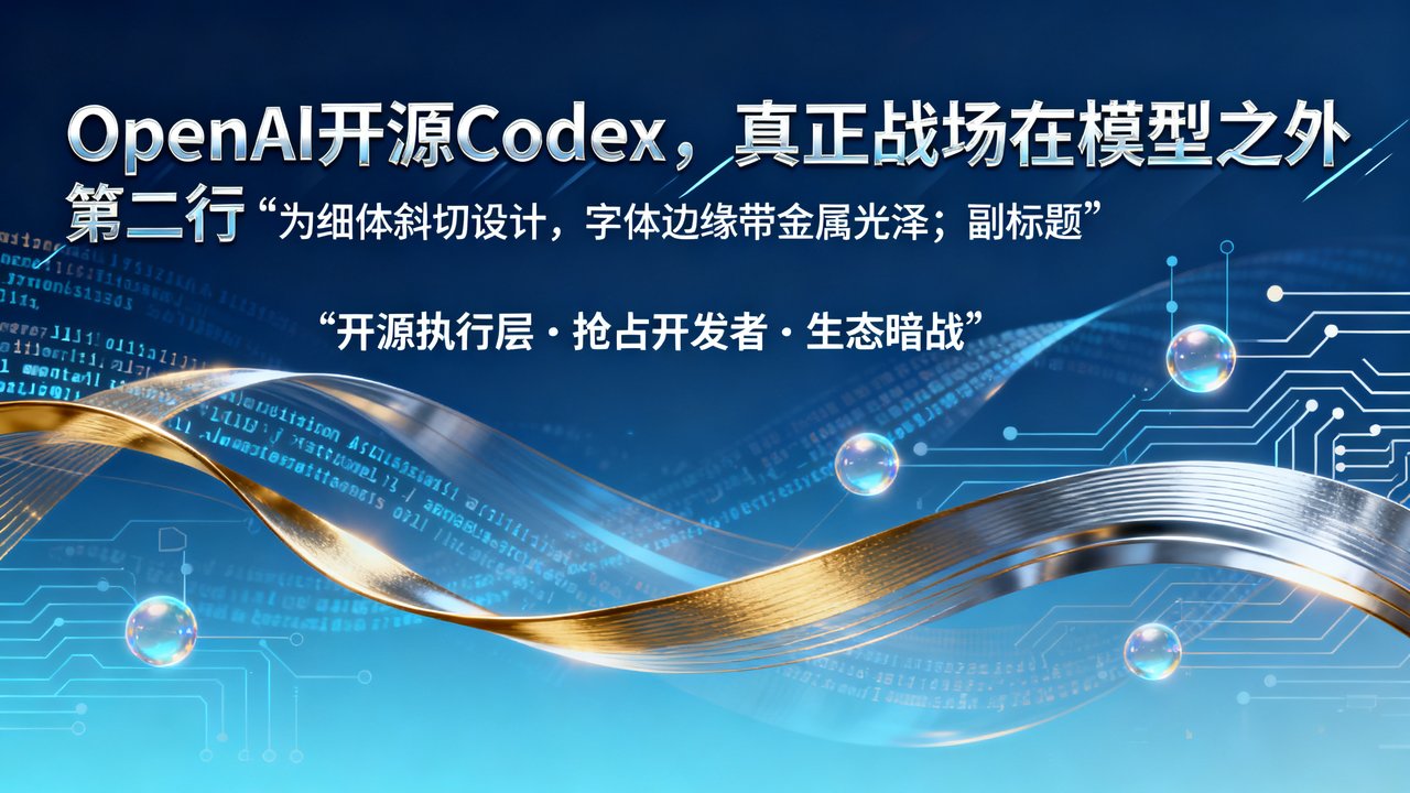 OpenAI开源Codex，真正战场在模型之外