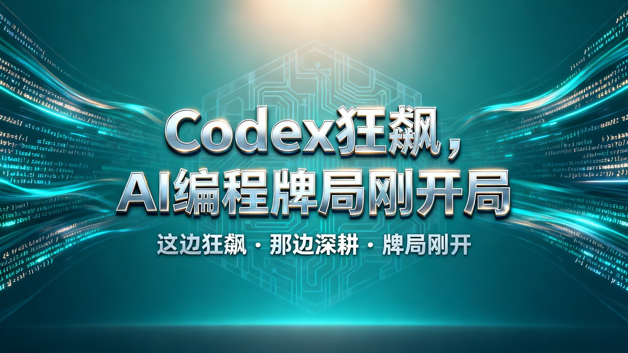 Codex狂飙，AI编程牌局刚开局